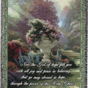 Throw Thomas Kinkade The Garden of Hope On Easel