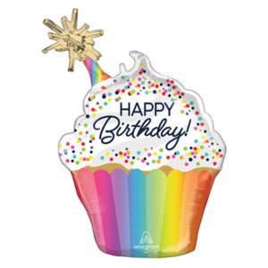 Happy Birthday Cupcake Balloon