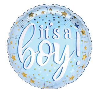 9" New Baby Boy Balloon On Stick